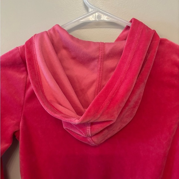 Juicy Couture kids pink velour jacket with bling on back size S (7) - Picture 8 of 12